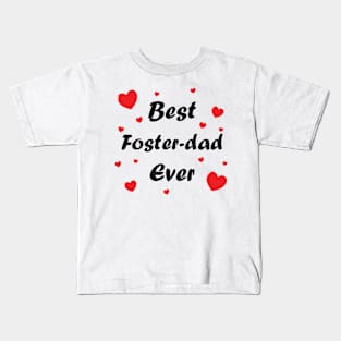 Best foster dad ever heart doodle hand drawn design Kids T-Shirt